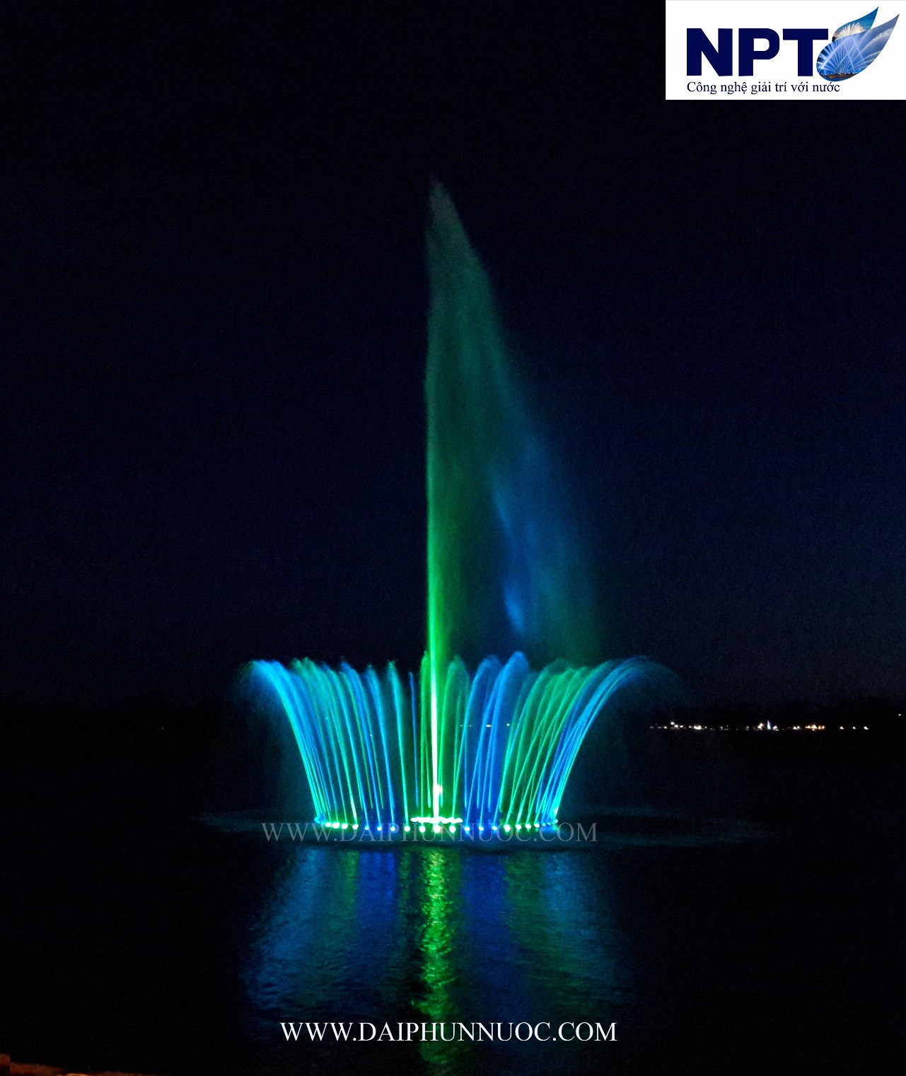 Vòng tia bao quanh chuyển cảnh xanh lam – hệ đèn LED RGBW OASE Sea Water